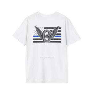 Thin Blue Line Motors T-Shirt | Police Gifts for Him or Her