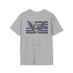 Thin Blue Line Motors T-Shirt | Police Gifts for Him or Her