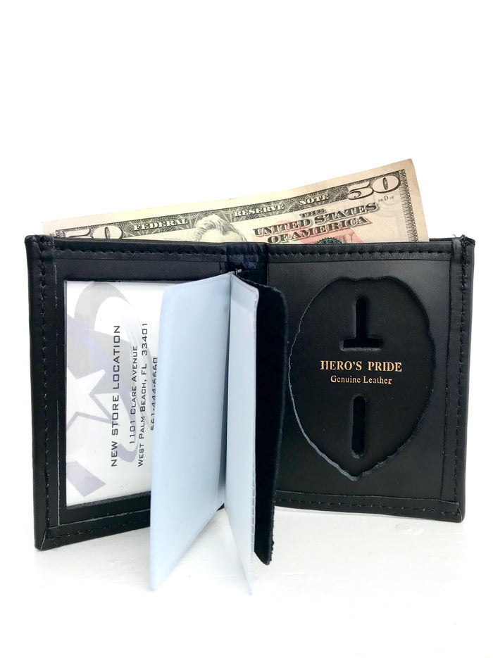 Hero's Pride Bi-Fold Leather Badge Wallet