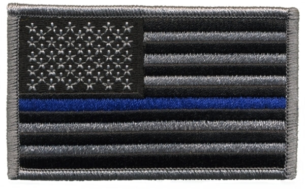 Thin Blue Line Flag Patch w/ Hook
