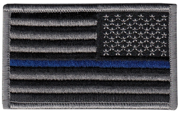 Thin Blue Line Flag Patch w Hook REVERSE – Blue Line Innovations