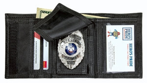 Hero's Pride Tri-Fold Badge Wallet Blue Line Innovations 
